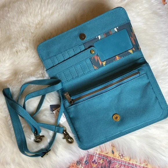 PENDLETON SUMMERLAND BRIGHT CANOPY CANVAS CROSSBODY WALLET - Picture 4 of 6